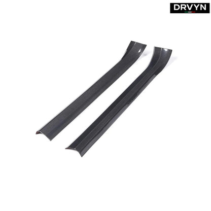 DRVYN Real Carbon Fiber Car Inner Door Sills Cover Trim For Corvette C7 2014-2019