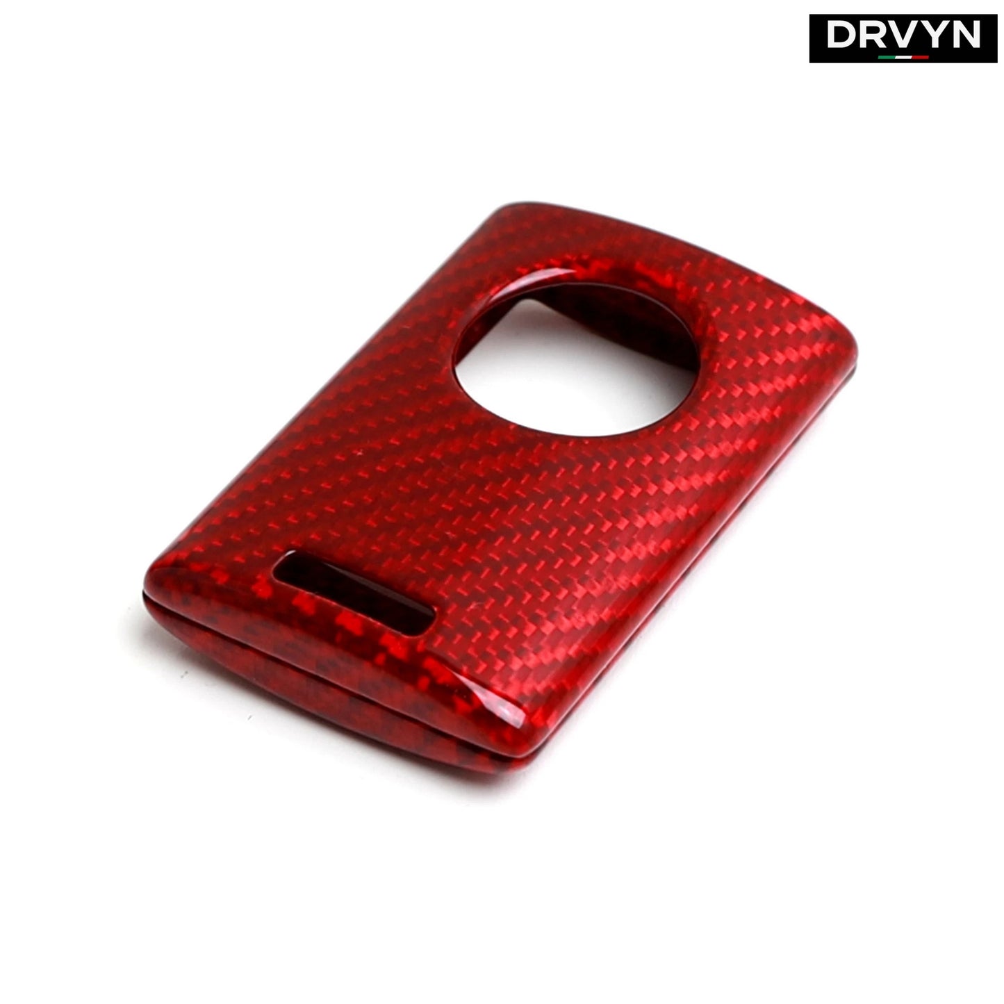 DRVYN Real Gloss Red Carbon Fiber Key Fob Shell Cover For Chevy 2014-2019 C7 Corvette