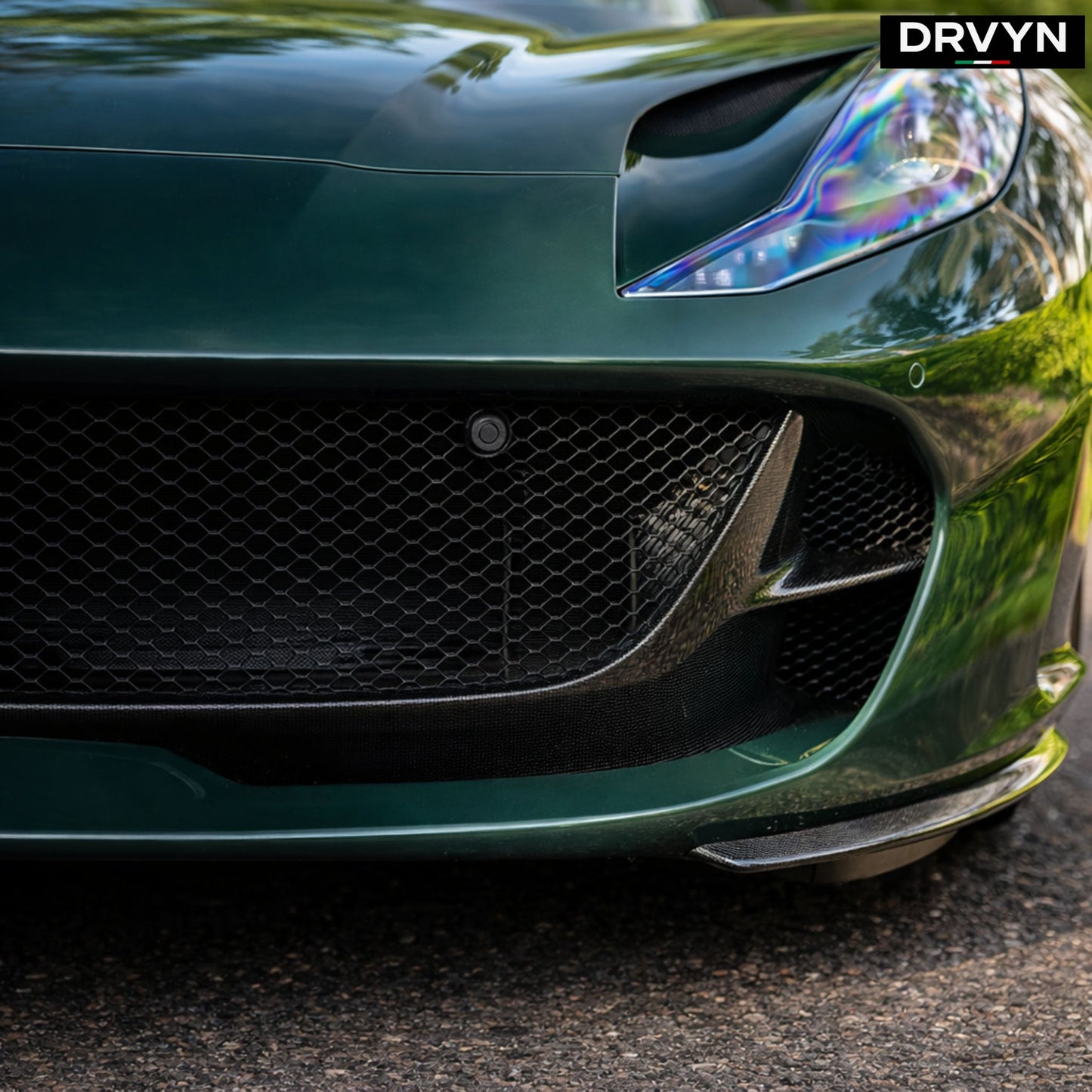 DRVBYN Real Dry Carbon Fiber Front Bumper Guard Air Vent Wind Knife Cover Body Kit for Ferrari 812 Auto Spare Parts - photo 3 - Drvyn