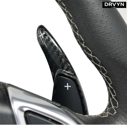 DRVYN Carbon Fiber Steering Wheel Paddle Shifter Extension For Chevy 14-19 C7 Corvette