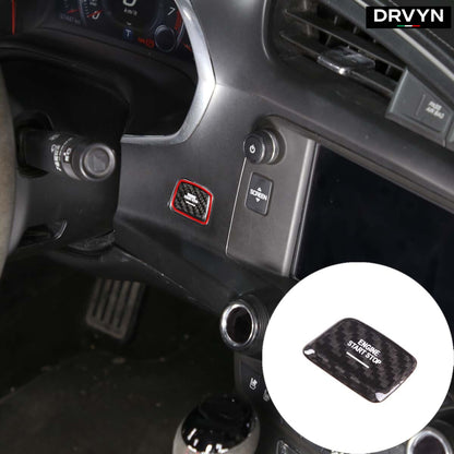 DRVYN Real Carbon Fiber Engine Start Button Cover For Chevrolet Corvette C7 2014-2019