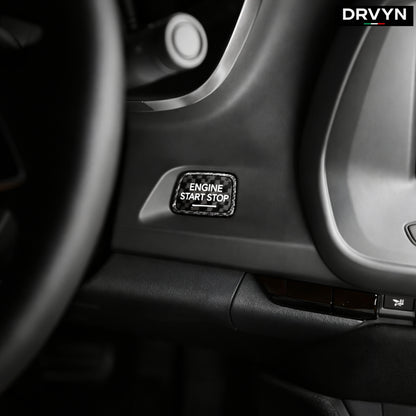 DRVYN Real Carbon Fiber Engine Start Button Cover For Chevrolet Corvette C7 2014-2019
