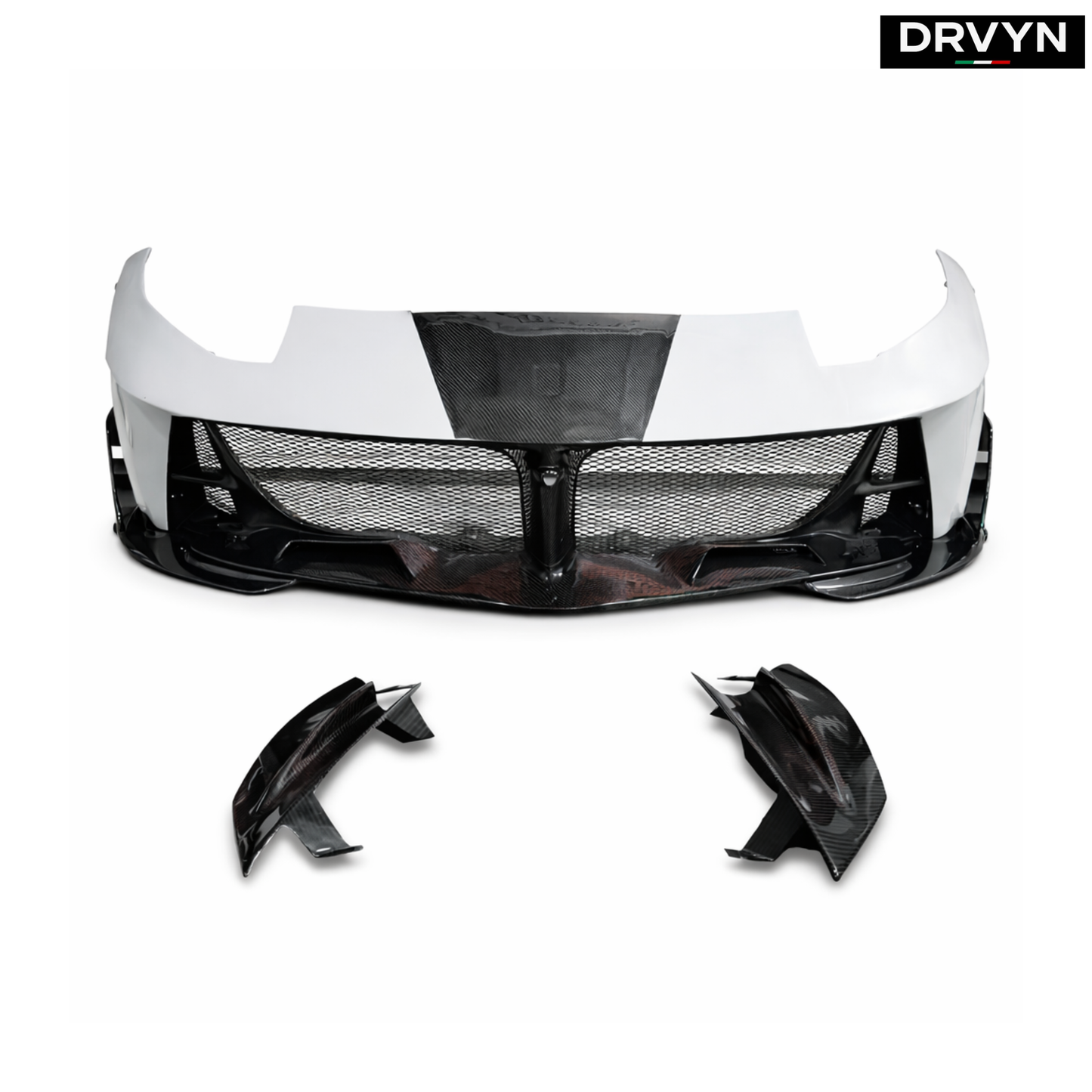 DRVYN Mansory Style WET Carbon Fiber Front Bumper Body Kit for Nissan Infiniti - Drvyn