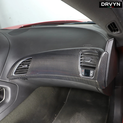 DRVYN Real Carbon Fiber Passenger Side Dashboard Panel Cover For Trim Corvette C7 14+