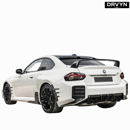 DRVYN 2023-2026 BMW G87 M2 MT Style 3 Fins Real Carbon Fiber Rear Bumper Diffuser