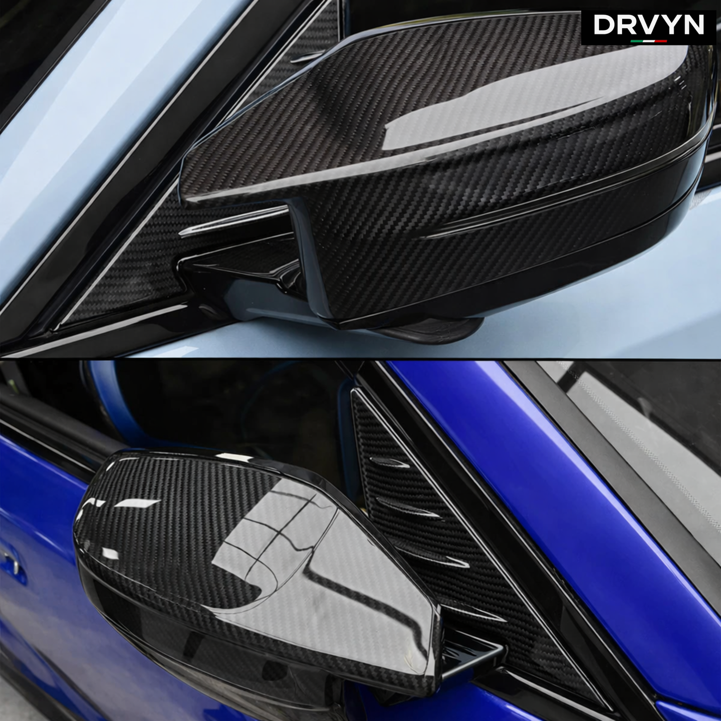 DRVYN BMW G87 M2 G42 230i M240i Full Carbon Fiber Side Mirror Pillar Base Cover