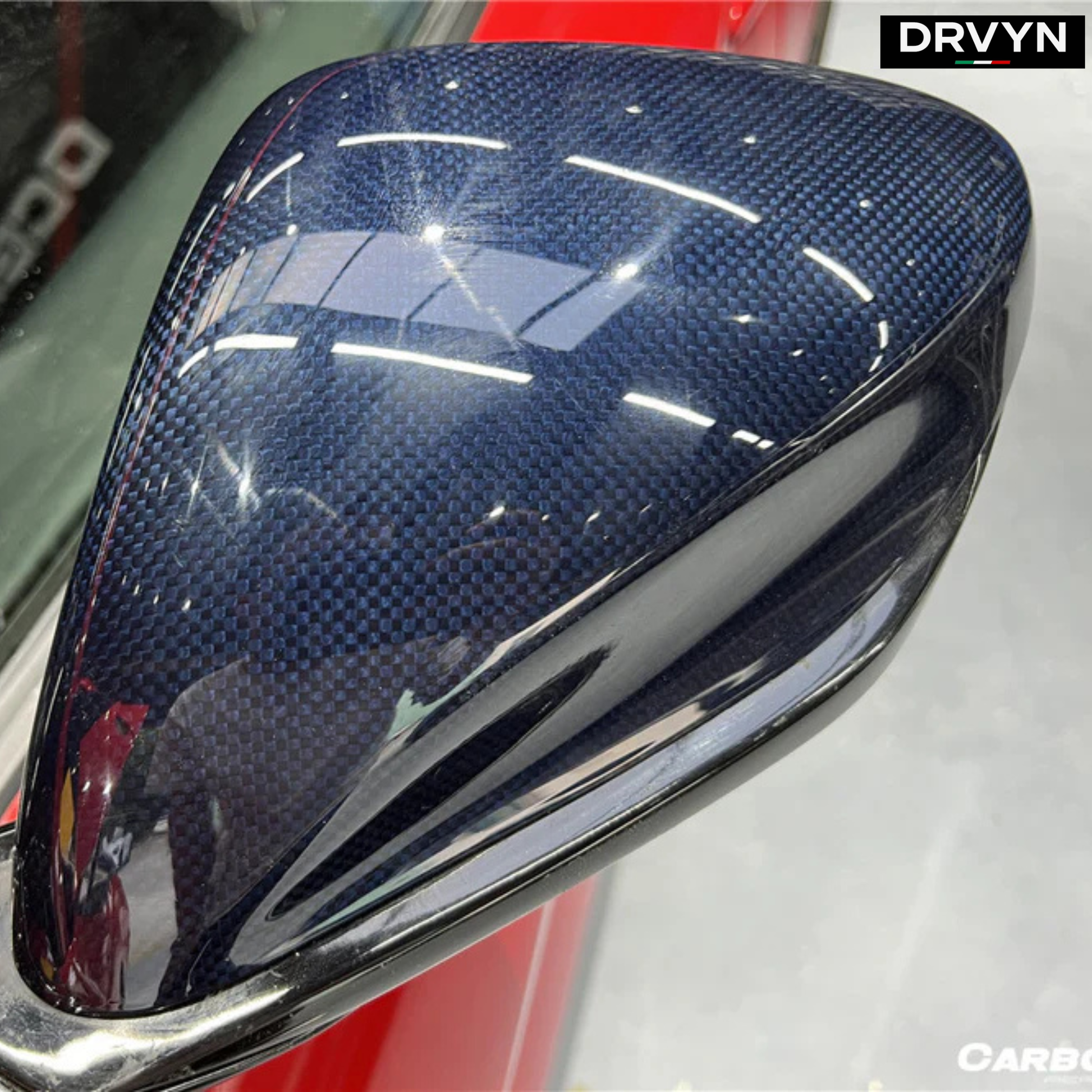DRVYN Carbon Fiber Rearview Mirror Cover - photo 3 - Drvyn