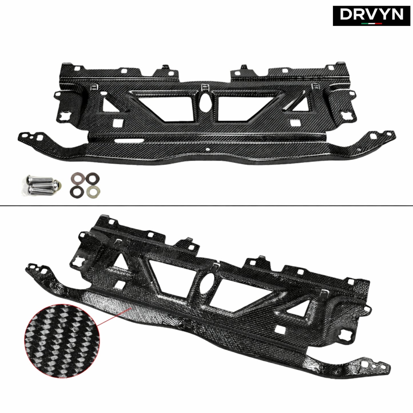 DRVYN 21-26 BMW G8X M2 M3 M4 REAL CARBON FIBER RADIATOR SUPPORT SHROUD PANEL COVER