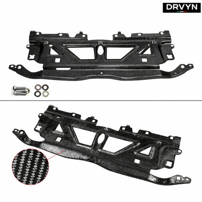 DRVYN 21-26 BMW G8X M2 M3 M4 REAL CARBON FIBER RADIATOR SUPPORT SHROUD PANEL COVER
