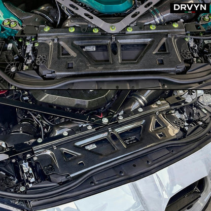 DRVYN 21-26 BMW G8X M2 M3 M4 REAL CARBON FIBER RADIATOR SUPPORT SHROUD PANEL COVER
