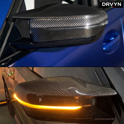 DRVYN 21-26 BMW G80 G82 G83 G87 M2 M3 M4 CARBON FIBER REPLACEMENT SIDE MIRROR CAPS