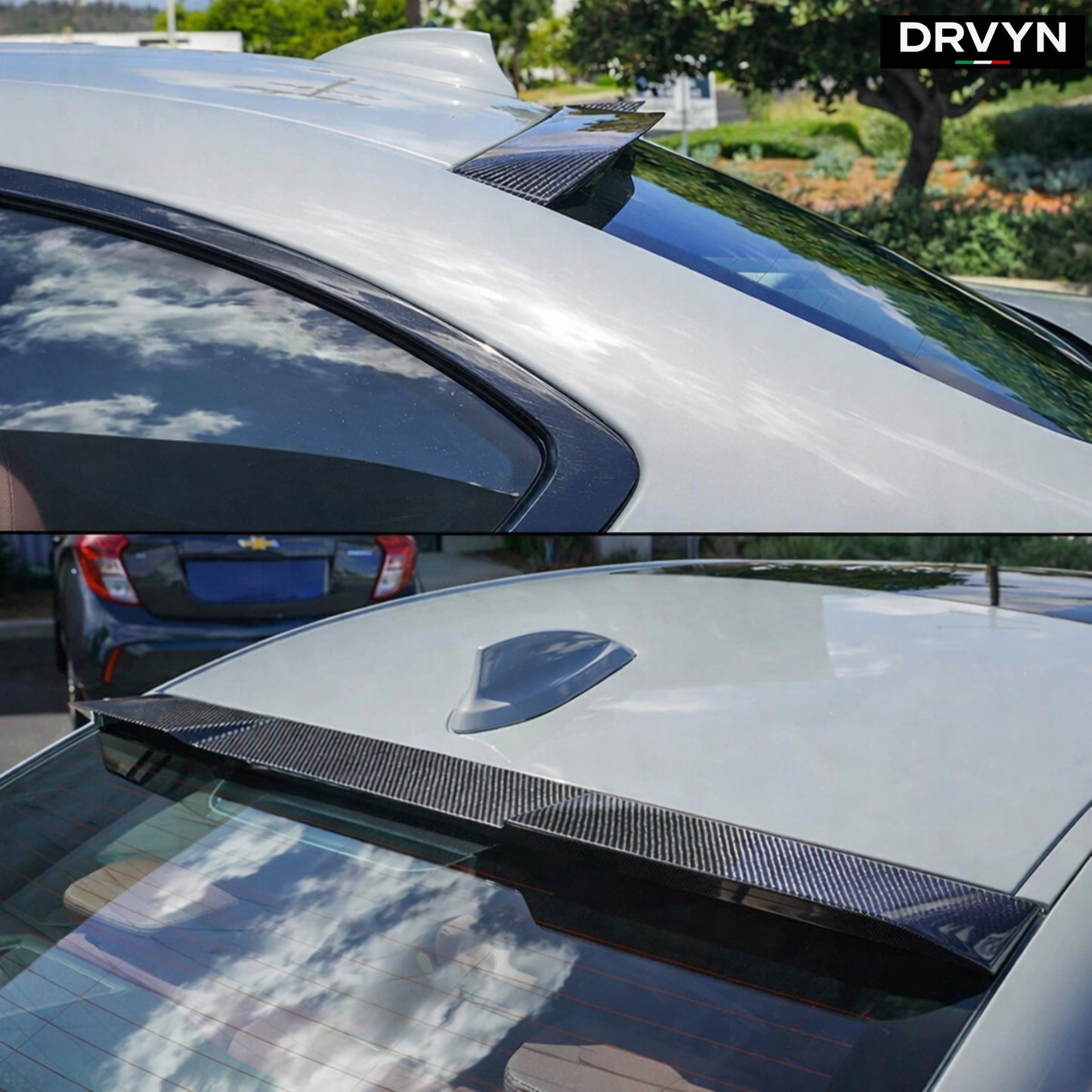 DRVYN 22-26 BMW G42 2 SERIES G87 M2 V STYLE CARBON FIBER REAR WINDOW ROOF SPOILER