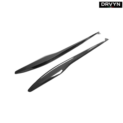 For 23-25 Corvette C8 Z06 Carbon Fiber Z07 Style Replacement Side Skirt Splitter