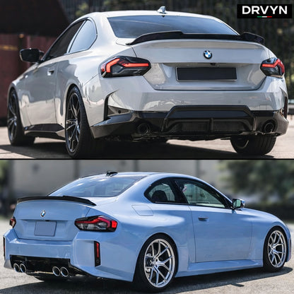 DRVYN 22-26 BMW G42 2 SERIES M240i G87 M2 V STYLE REAL CARBON FIBER TRUNK SPOILER