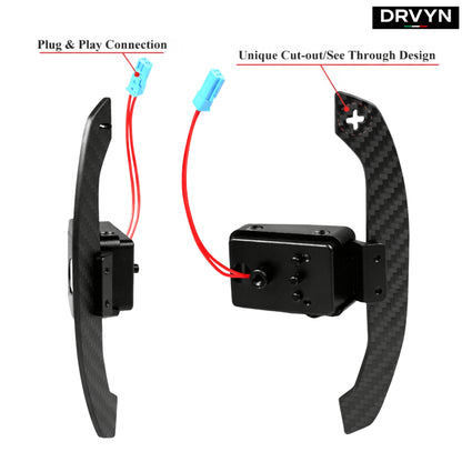 DRVYN BMW G20 G22 G87 G80 G82 F95 Carbon Fiber Replacement Magnetic Paddle Shifter