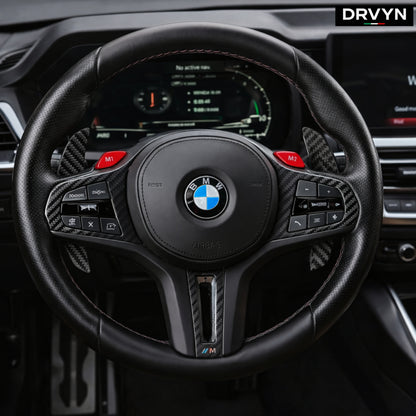 DRVYN BMW G20 G22 G87 G80 G82 F95 Carbon Fiber Replacement Magnetic Paddle Shifter