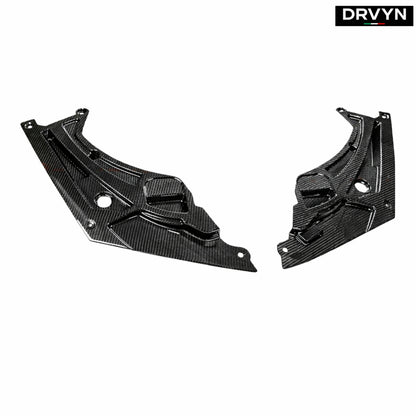 DRVYN 21-26 BMW G8X M2 M3 M4 Dry Carbon Fiber 2pc Engine Bay Trim Panel Cover Set