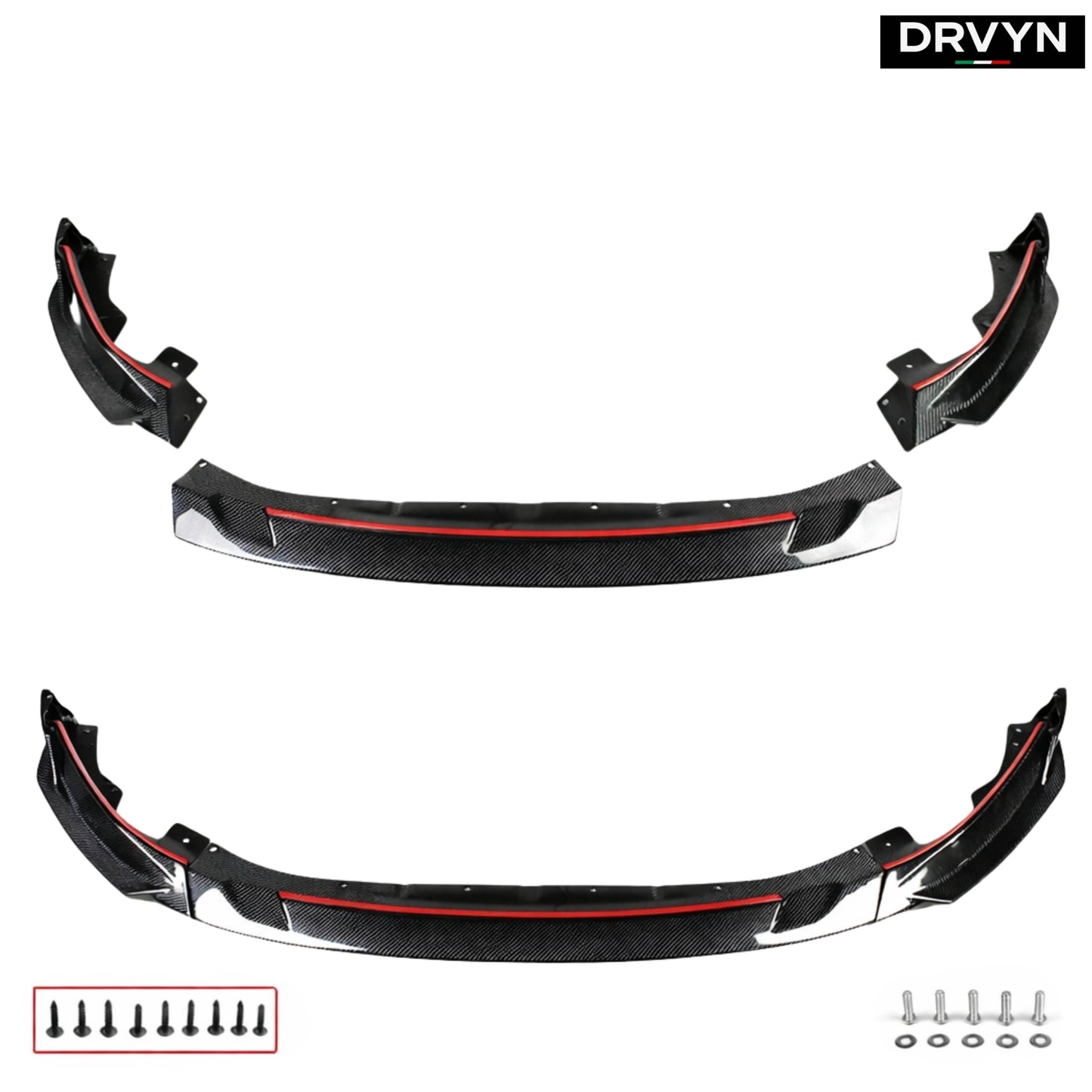 DRVYN 21-26 BMW G80 M3 G82 G83 M4 MHC+ V2 Style Real Carbon Fiber Front Bumper Lip