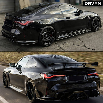 DRVYN 2021-26 BMW G82 G83 M4 Full Carbon Fiber V2 Rear Bumper Corner Side Splitter