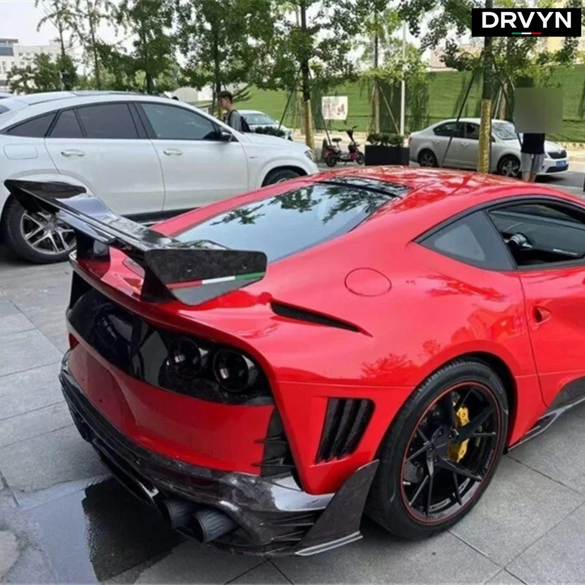 DRVYN Ferrari 812 GTS Modified with 812 Real Carbon Fiber Large Tail Wing - photo 3 - Drvyn