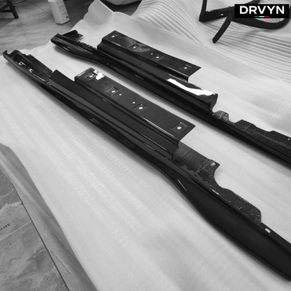DRVYN OEM Style Carbon Fiber Side Skirt Extensions - photo 2 - Drvyn