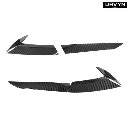 FOR 20-24 CORVETTE C8 Z51 REAL CARBON FIBER BODY SIDE VENT DOOR GARNISH TRIM KIT: