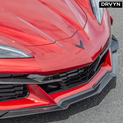 For 2023-25 Corvette C8 Z06 E-ray Carbon Fiber Z07 Style Front Splitter & Canard