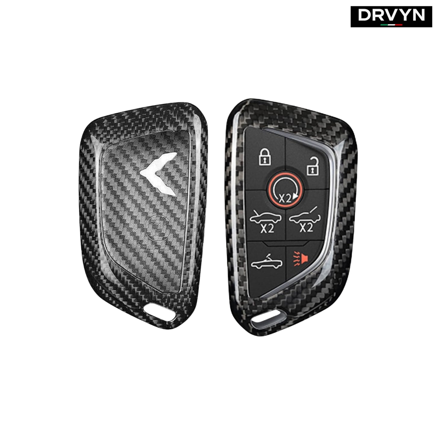 REAL CARBON FIBER KEY FOB CASE COVER FOR 2020-26 CORVETTE C8 Z51 1LT 2LT 3LT Z06