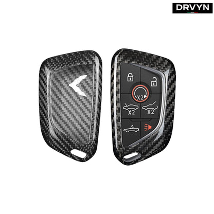 REAL CARBON FIBER KEY FOB CASE COVER FOR 2020-26 CORVETTE C8 Z51 1LT 2LT 3LT Z06