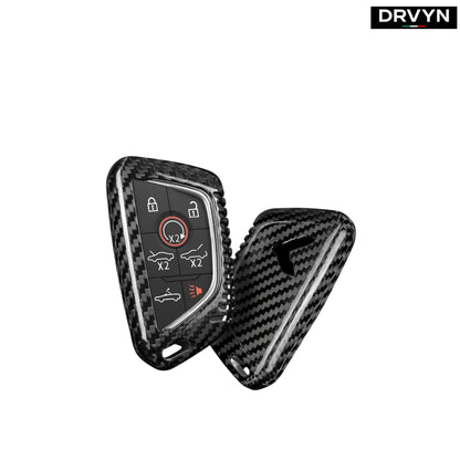 REAL CARBON FIBER KEY FOB CASE COVER FOR 2020-26 CORVETTE C8 Z51 1LT 2LT 3LT Z06