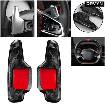 For 2020-26 Corvette C8 Dry Carbon Fiber Steering Wheel Paddle Shifter Extension