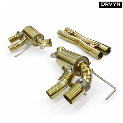 DRVYN Titanium Valved X-Pipe Axle Back Catback Exhaust - photo 3 - Drvyn