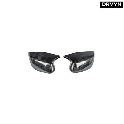 FOR 2020-26 CORVETTE C8 M STYLE REAL CARBON FIBER SIDE MIRROR COVER CAPS OVERLAY