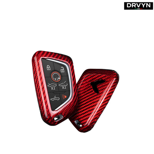 REAL RED CARBON FIBER KEY FOB CASE COVER FOR 2020-24 CORVETTE C8 Z51 1LT 2LT Z06