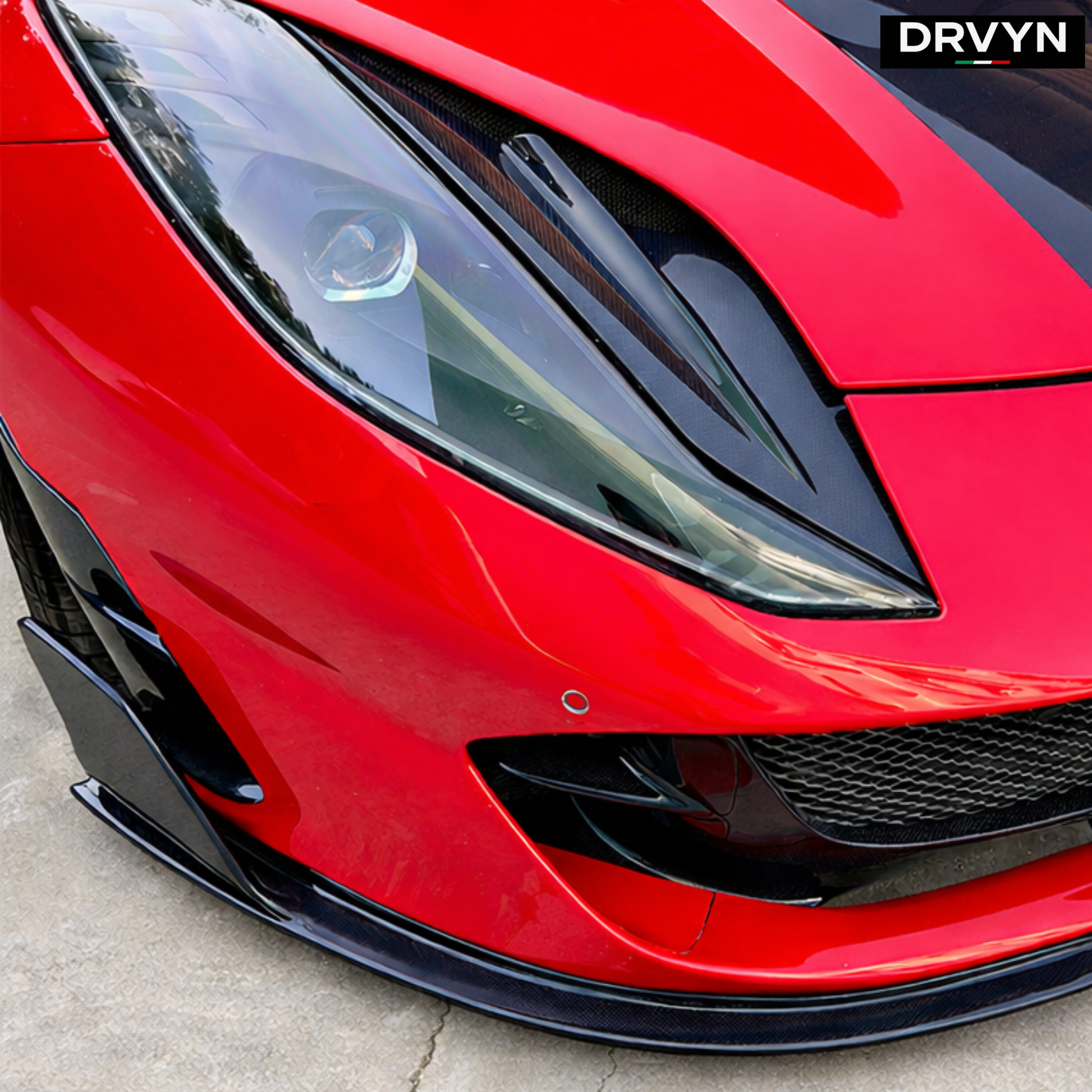 DRVYN 812 to MSY Style Dry Carbon Fiber Front Side Splitters Lip for Ferrari 812 Superfast GTS Body Kit 2017-2023 - photo 3 - Drvyn