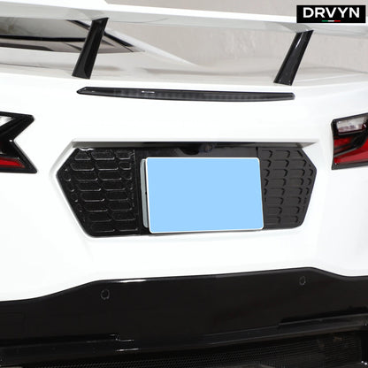 For 2020-26 Corvette C8 Z51 Z06 Matt Black Rear License Plate Frame Holder Panel