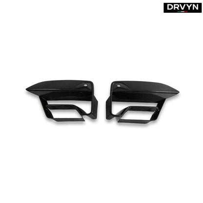 FOR 21-23 BMW F90 M5 LCI DRY CARBON FIBER FRONT BUMPER AIR DUCT INLET VENT TRIM