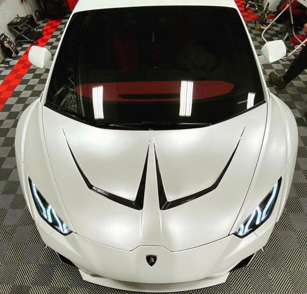 2016–2019 Lamborghini Huracán LP580 / LP610 – Full Carbon Fiber V-Style Vented Cooling Hood