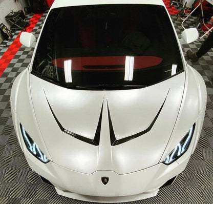 2016–2019 Lamborghini Huracán LP580 / LP610 – Full Carbon Fiber V-Style Vented Cooling Hood
