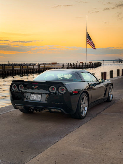 DRVYN Rear Trunk Wing Spoiler for 2005–2013 Corvette C6 ZR1 H-Style – Gloss Black