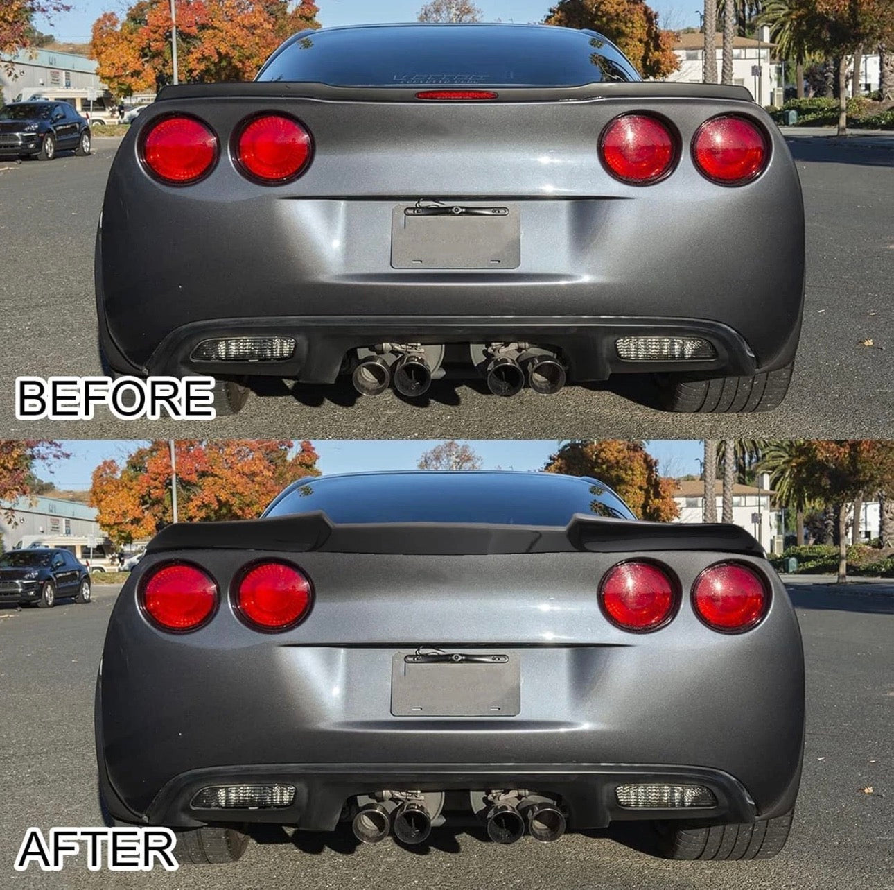 DRVYN Rear Trunk Wing Spoiler for 2005–2013 Corvette C6 ZR1 H-Style – Gloss Black