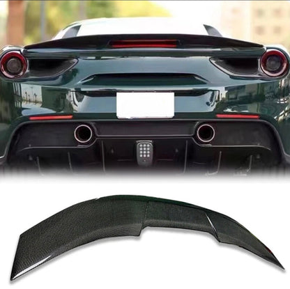 Ferrari 488 GTB / Spider Real Carbon Fiber Rear Trunk Spoiler Wing (2016–2019)
