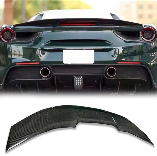 Ferrari 488 GTB / Spider Real Carbon Fiber Rear Trunk Spoiler Wing (2016–2019)