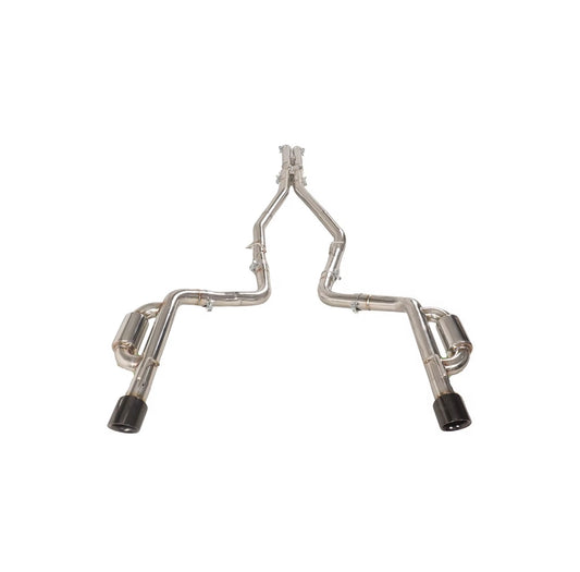 DRVYN Full Straight Pipe Exhaust with Resonators for Dodge Challenger Hellcat 6.2L Supercharged