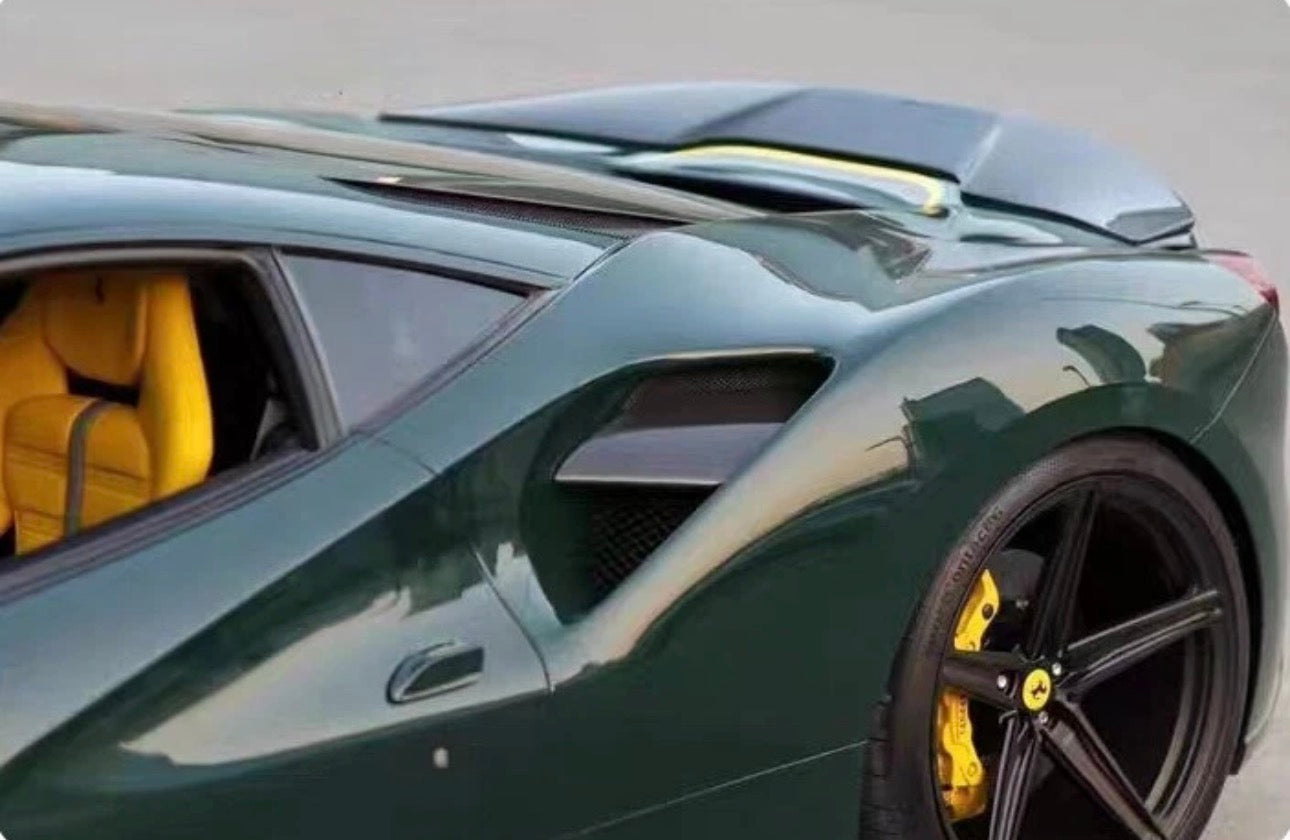 Ferrari 488 GTB / Spider Real Carbon Fiber Rear Trunk Spoiler Wing (2016–2019)