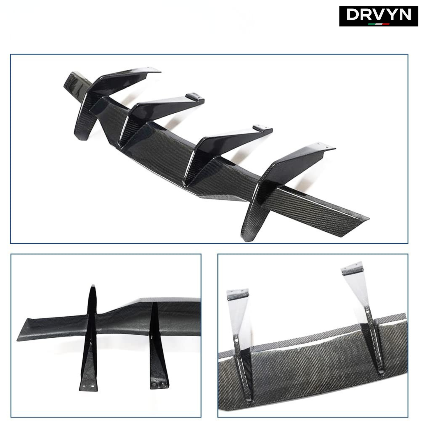 For 2020-26 Corvette C8 Z51 STG 3 Add-On Real Carbon Fiber Rear Bumper Diffuser: