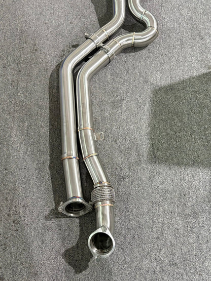 DRVYN STAINLESS STEEL EQUAL-LENGTH Z-PIPE MID-PIPE | BMW S58 M2 / M3 / M4