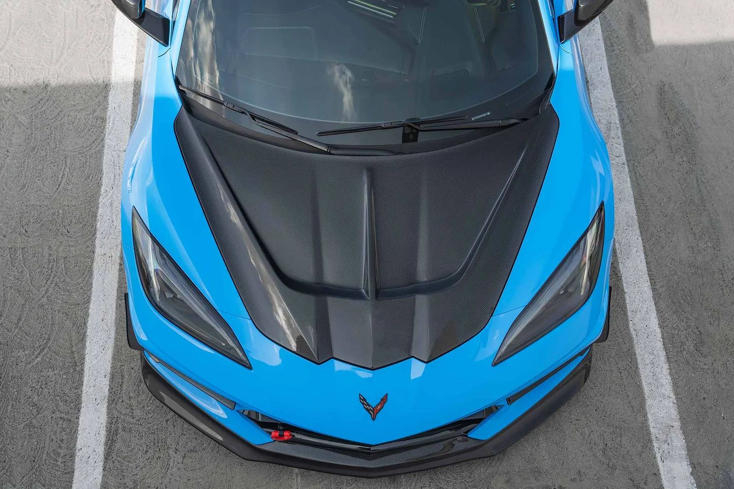 2020–2024 Corvette C8 – Full Carbon Fiber V2 Vented Hood