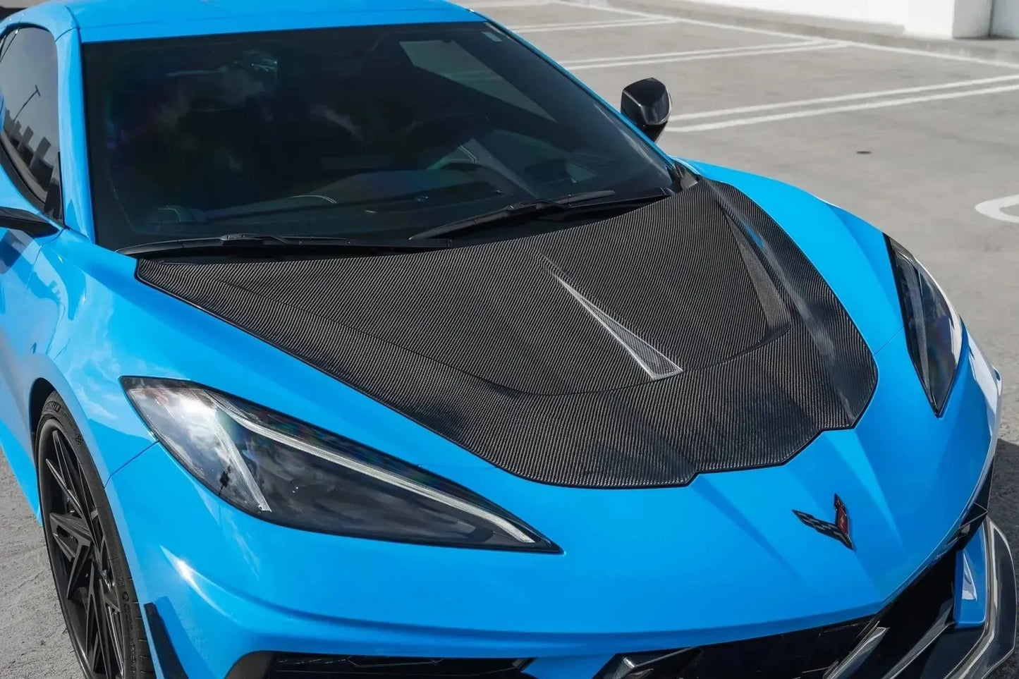 2020–2024 Corvette C8 – Full Carbon Fiber V2 Vented Hood
