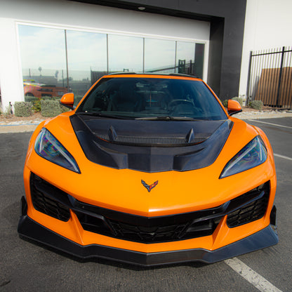 2020–2024 Corvette C8 – Full Carbon Fiber V1 Vented Hood